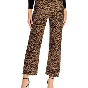 Levi’s High Rise Ribcage Leopard Print Corduroys